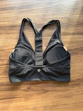 lululemon athletica Black Racerback Support Sports Bra